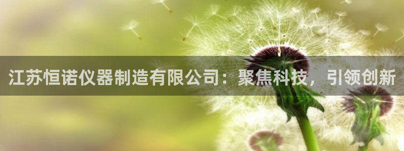 云顶国际停车费多少：江苏恒诺仪器制造有限公司：聚焦科技，引领