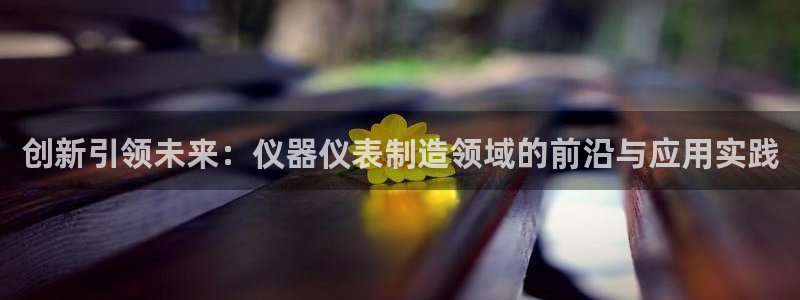 云顶国际测试服怎么进：创新引领未来：仪器仪表制造领域的前沿与