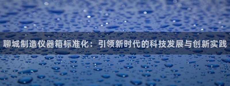 yd2333云顶：聊城制造仪器箱标准化：引领新时代的科技发展