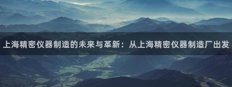 云顶集团在哪里：上海精密仪器制造的未来与革新：从上海精密仪器