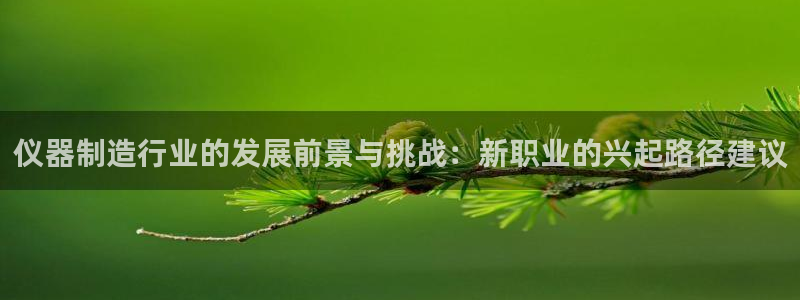 云顶国际网页版登录：仪器制造行业的发展前景与挑战：新职业的兴