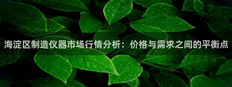 云顶国际公馆多少层楼：海淀区制造仪器市场行情分析：价格与需求