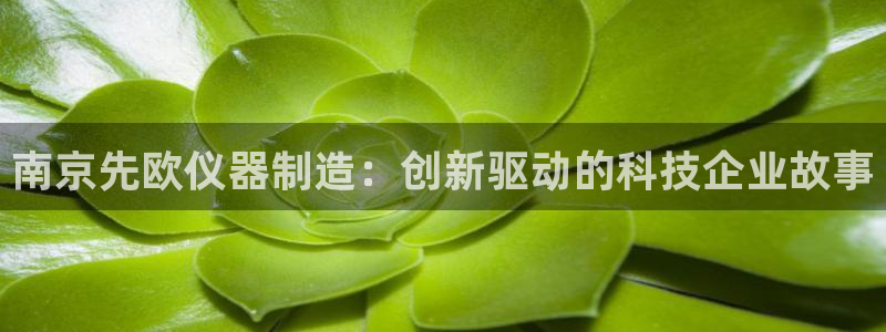 云顶集团genting：南京先欧仪器制造：创新驱动的科技企业